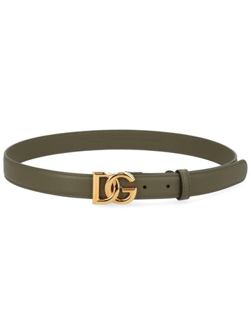 Dolce & Gabbana - Leather Belt - Military Green leather-belt_fde7d669-0f94-49b7-aa28-62553958c8ee