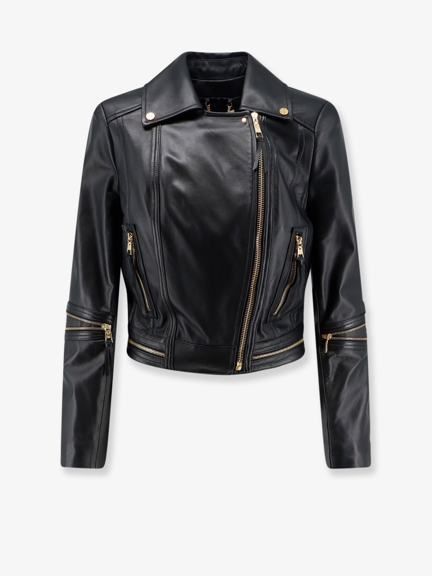 Elisabetta Franchi - Leather biker jacket leather-biker-jacket