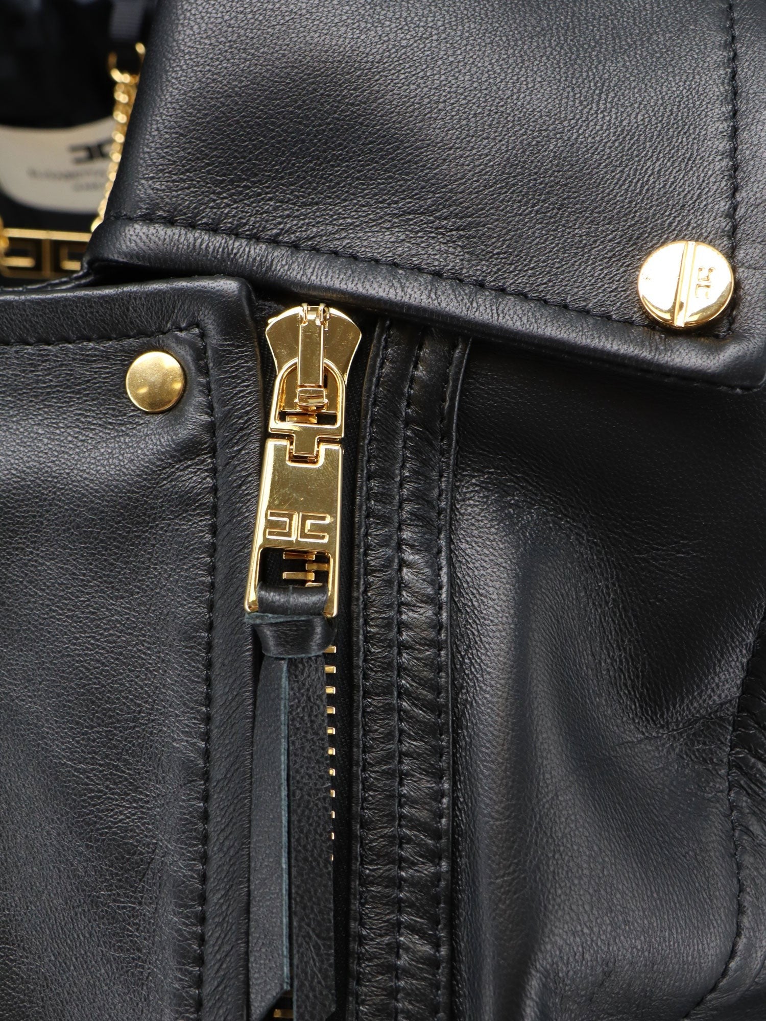 Elisabetta Franchi - Leather biker jacket leather-biker-jacket_c3733e7d-2258-476b-9322-deed19c8b116