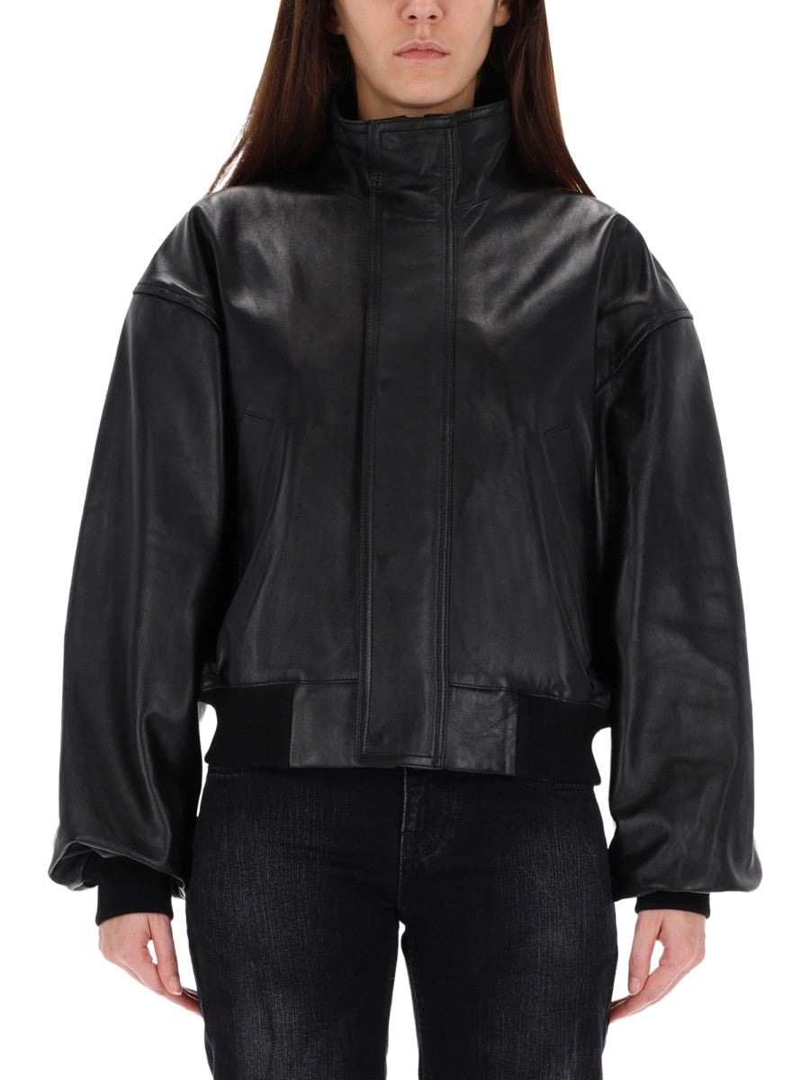 LEATHER BLOUSON