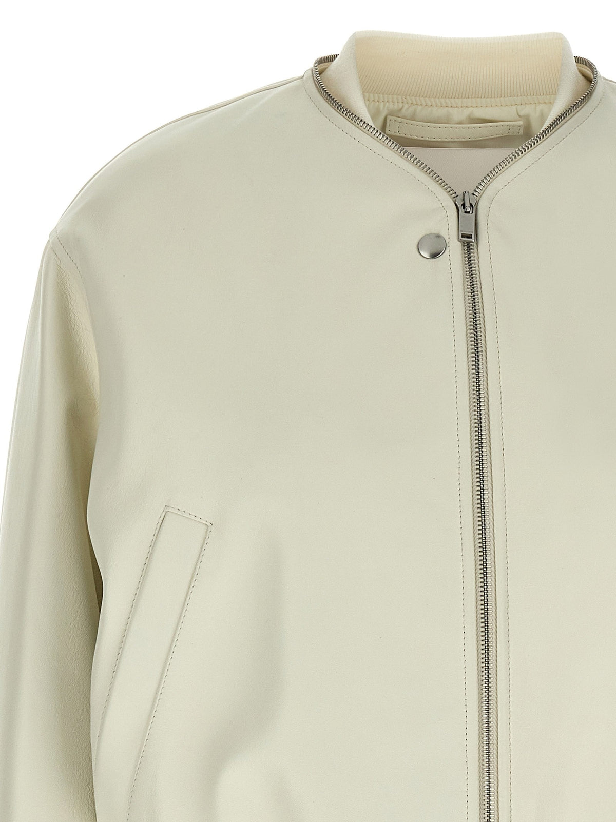 JIL SANDER - Leather bomber jacket leather-bomber-jacket_04943306-be8c-4a0c-a9ac-ab8f9e94383e