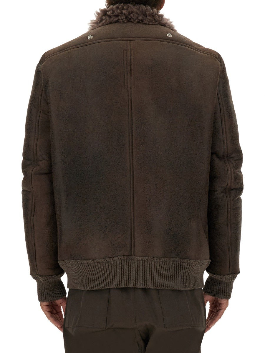 LEATHER BOMBER JACKET