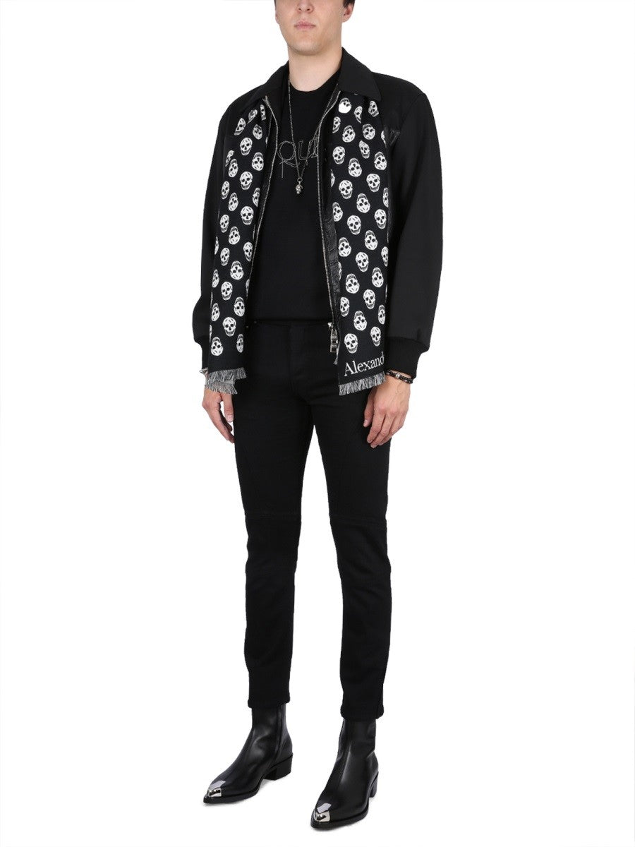 LEATHER BOMBER JACKET