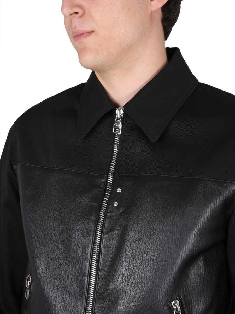LEATHER BOMBER JACKET