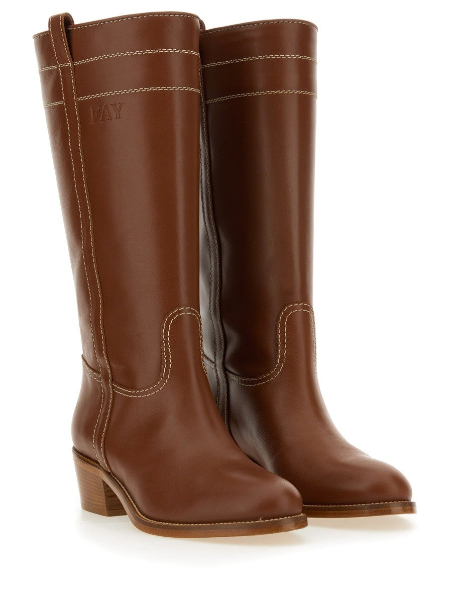 FAY - LEATHER BOOT leather-boot_ae681167-c9f0-470a-bd9e-34bec80abdc1