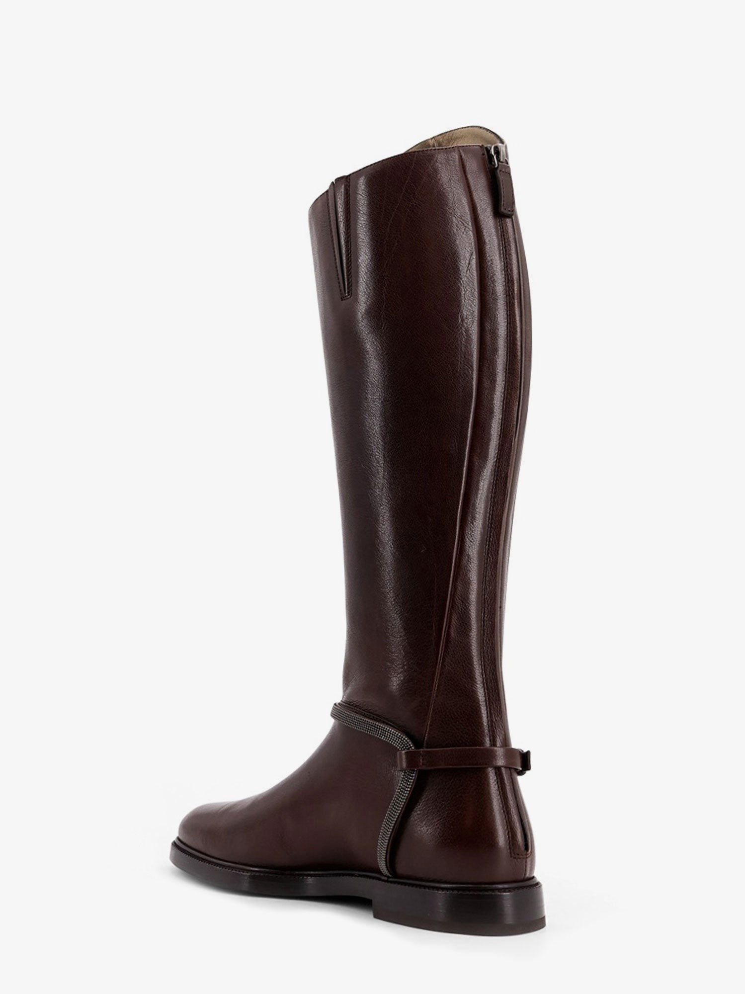 Leather boots with Monili detail