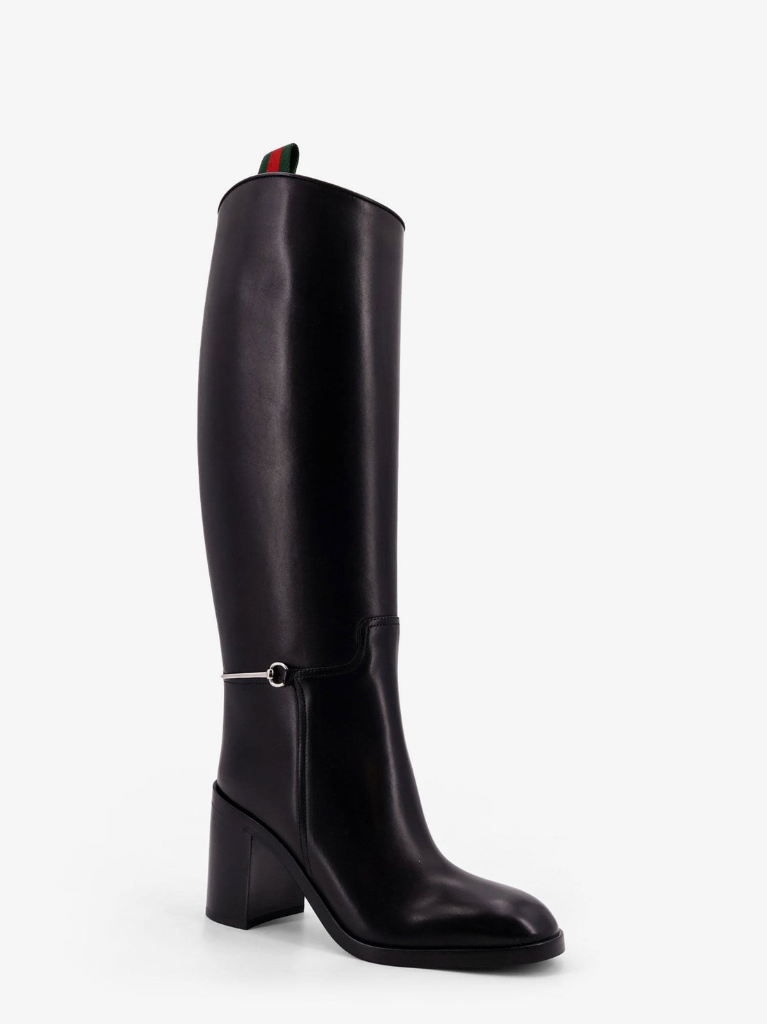 Leather boots with slim Horsebit detail
