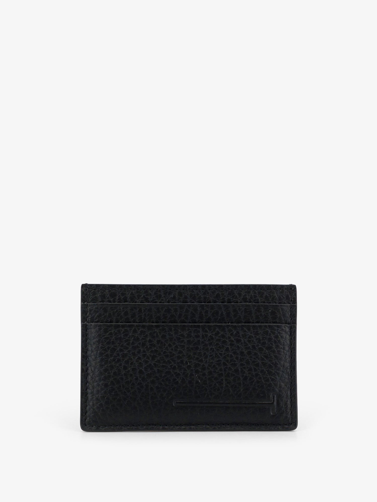 TOM FORD TOM FORD - Leather card holder with embossed logo