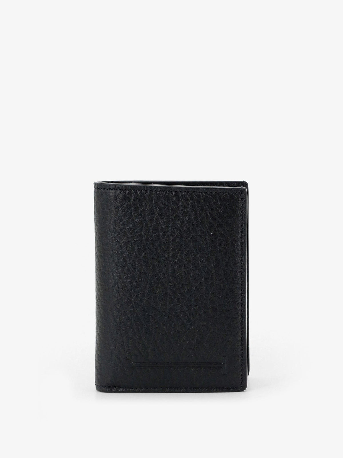 TOM FORD - Leather card holder with embossed logo Black UNI