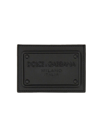 LEATHER CARD HOLDER WITH LOGO