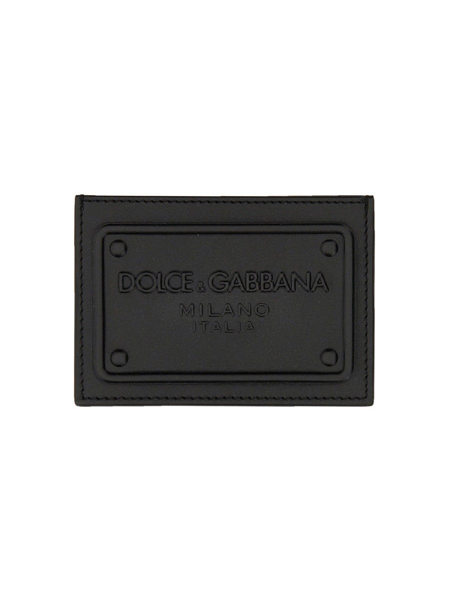 LEATHER CARD HOLDER WITH LOGO