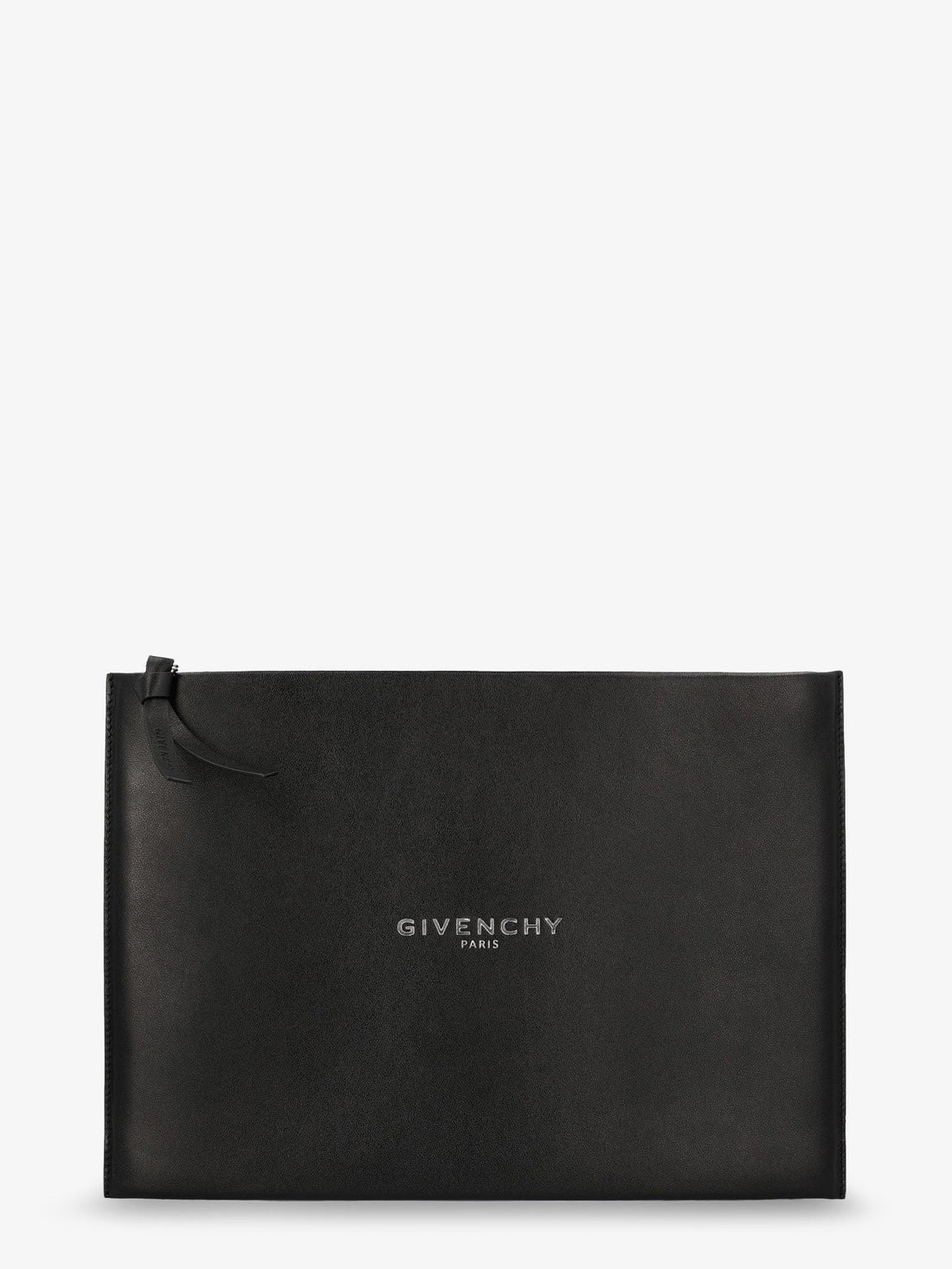 Givenchy Leather clutch bag with lettering logo on the front