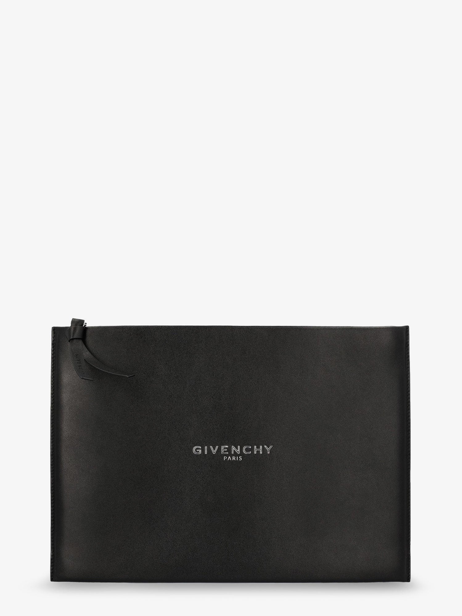 Givenchy Leather clutch bag with lettering logo on the front