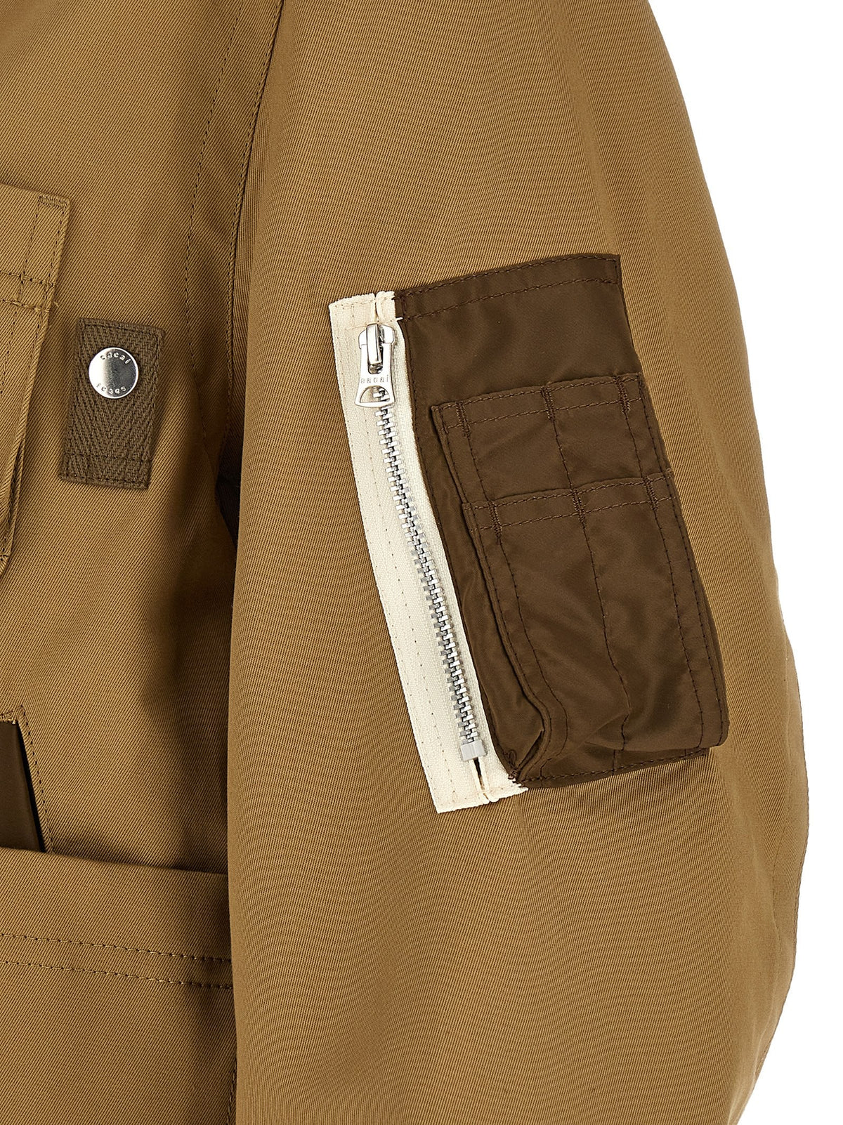 SACAI - Leather collar blouson