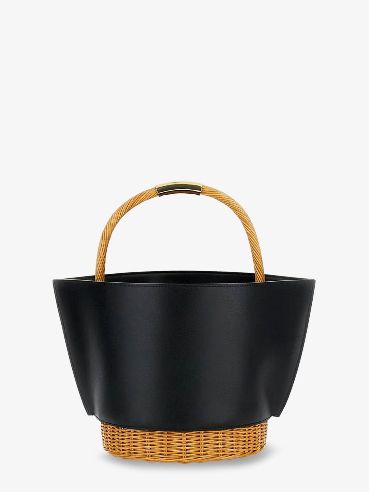 Leather crossbody bag with logo on the front