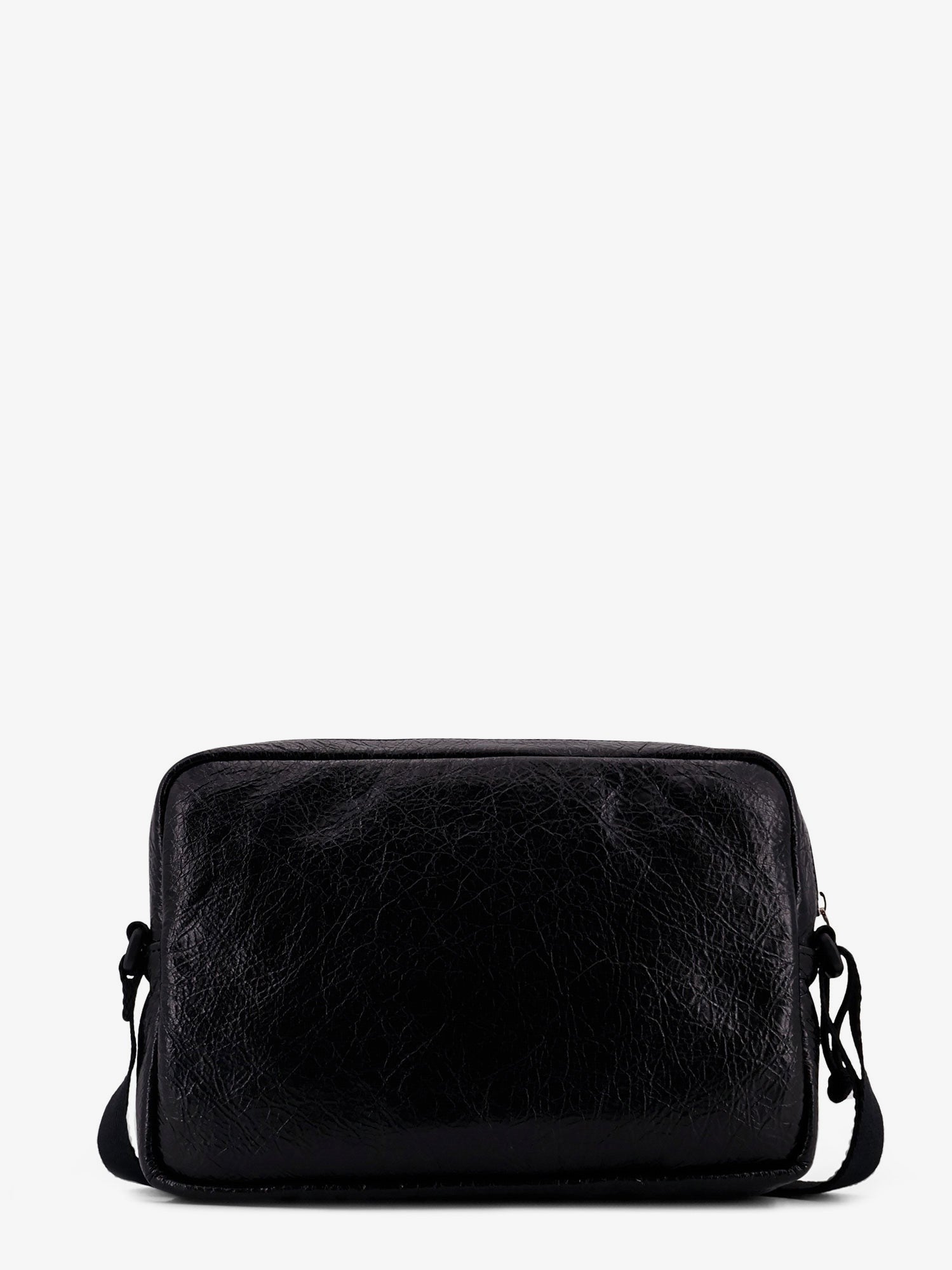 Leather crossbody bag with logo on the front