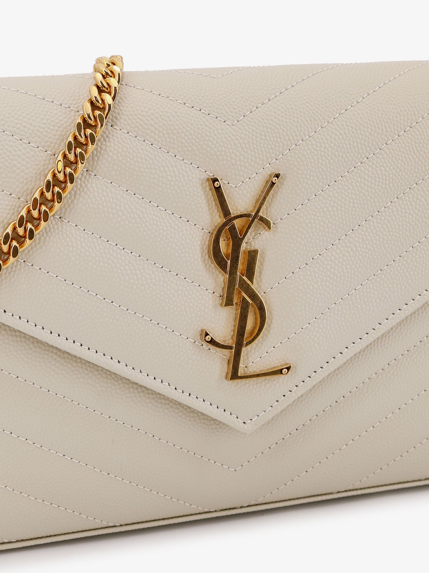 Leather crossbody bag with metal Cassandre logo