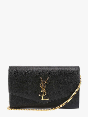 Saint Laurent Saint Laurent - Leather crossbody bag with metal Cassandre logo