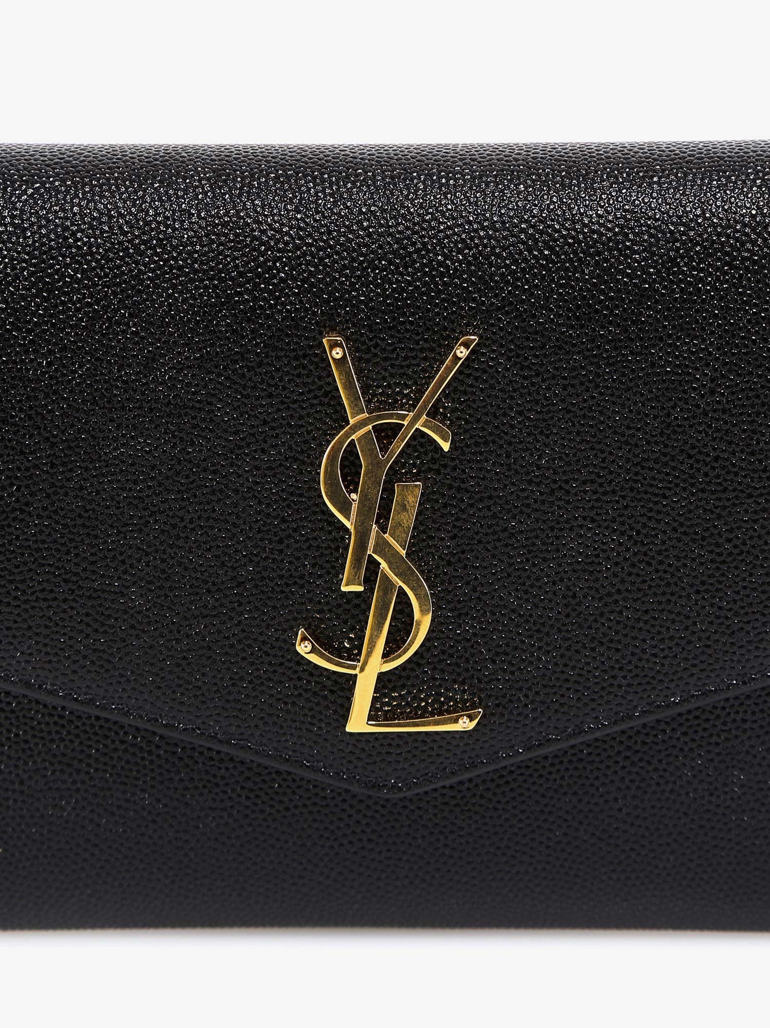 Saint Laurent Saint Laurent - Leather crossbody bag with metal Cassandre logo