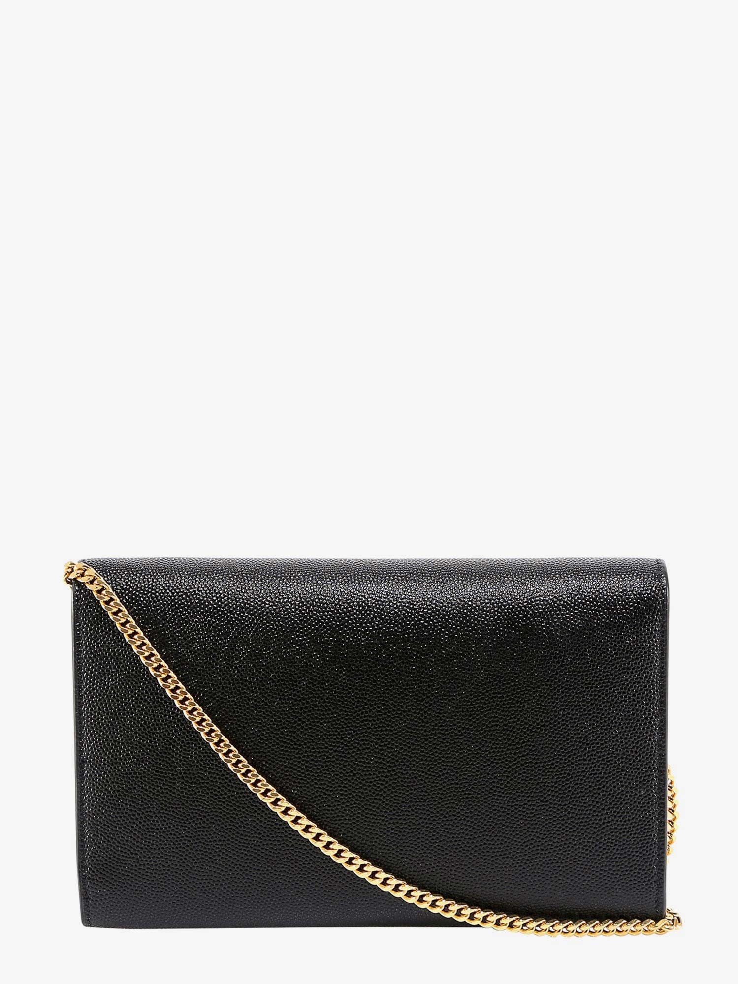 Saint Laurent Saint Laurent - Leather crossbody bag with metal Cassandre logo