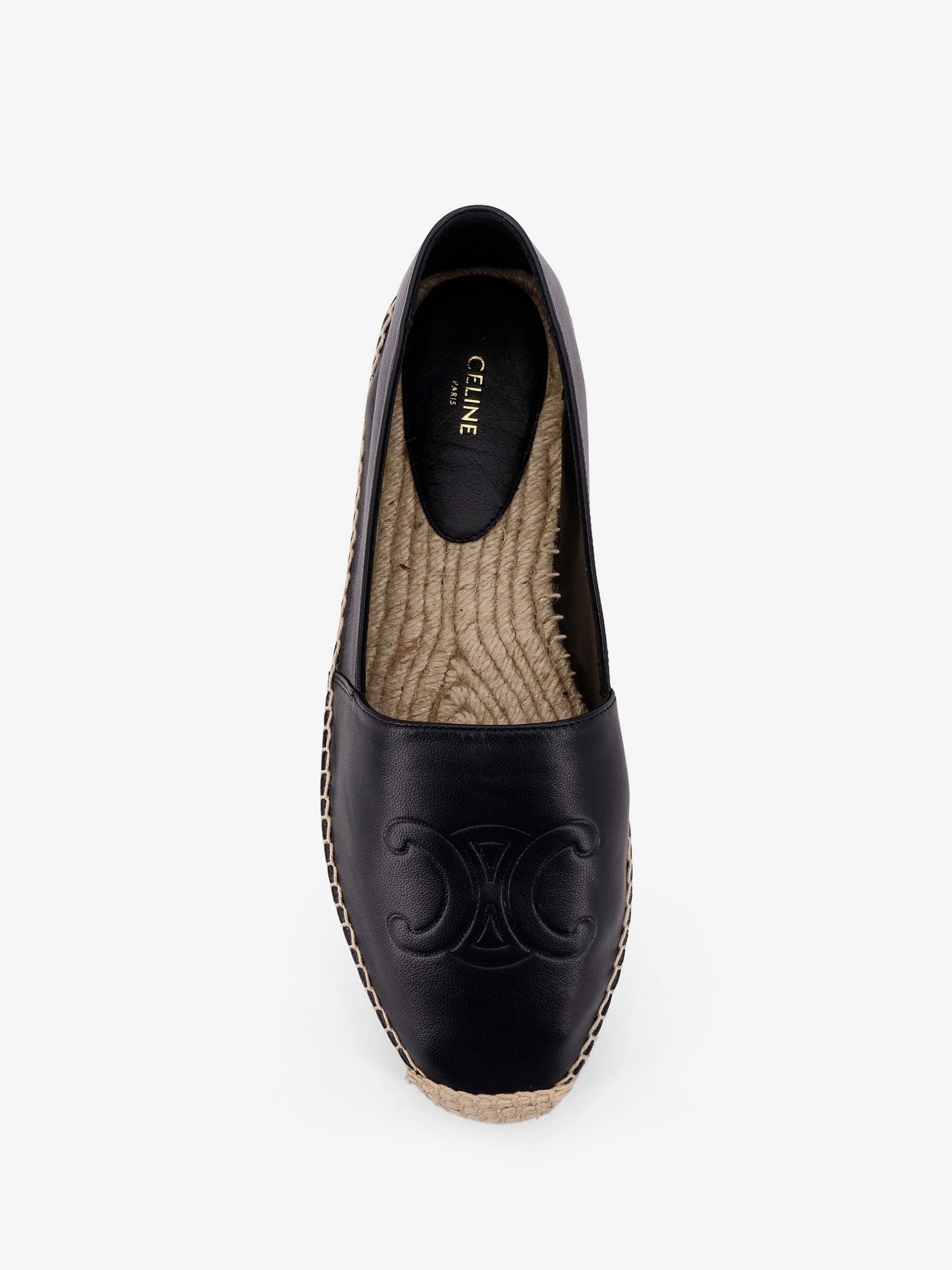 Leather espadrilles with Triomphe detail