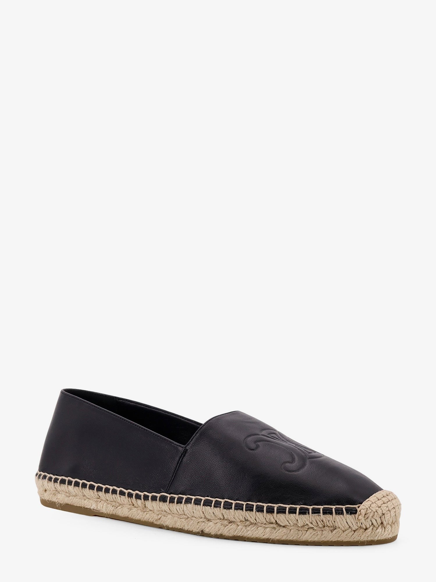 Leather espadrilles with Triomphe detail
