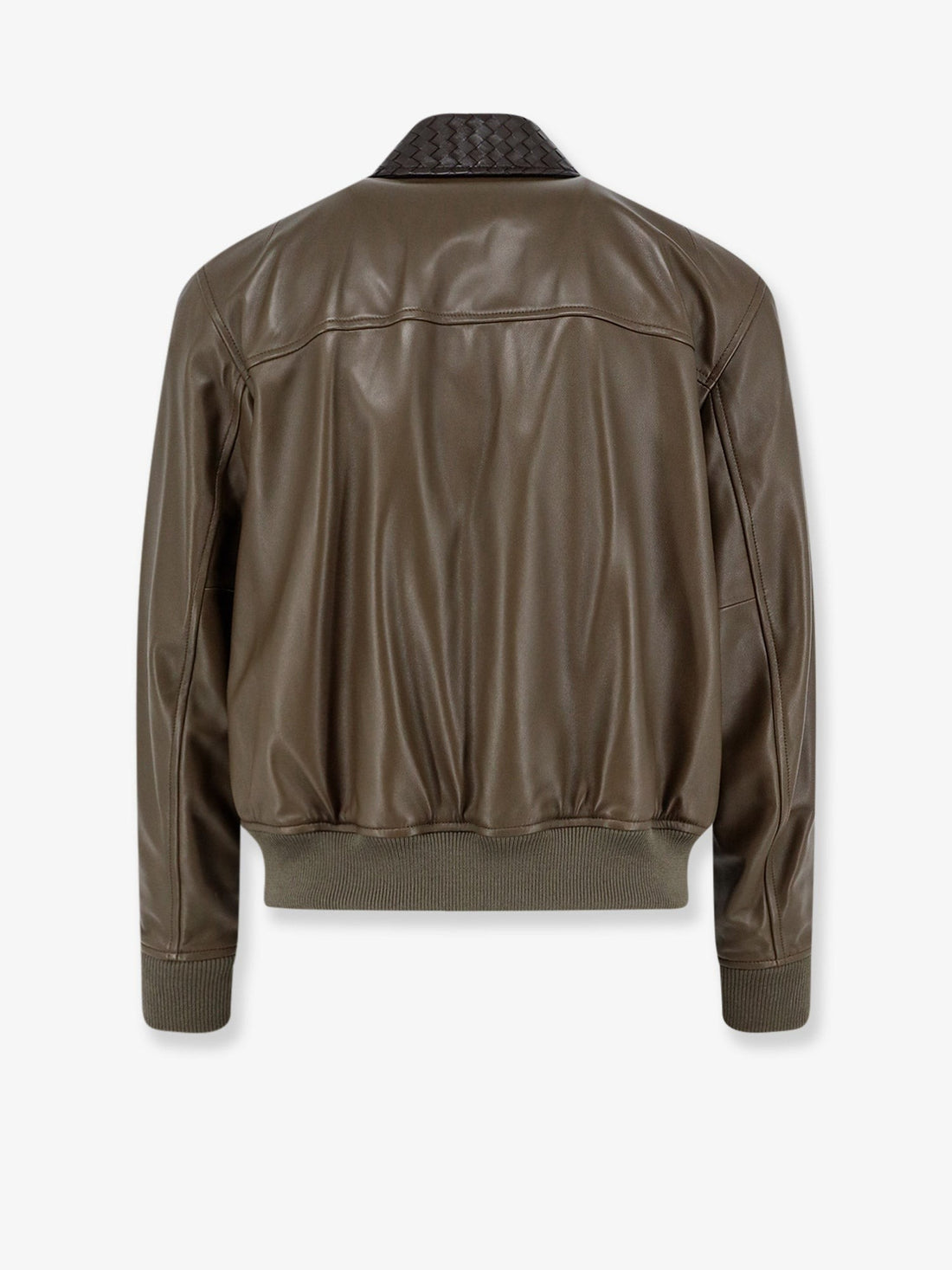 Bottega Veneta - Leather Jacket with Ibntrecciato detail leather-jacket-with-ibntrecciato-detail
