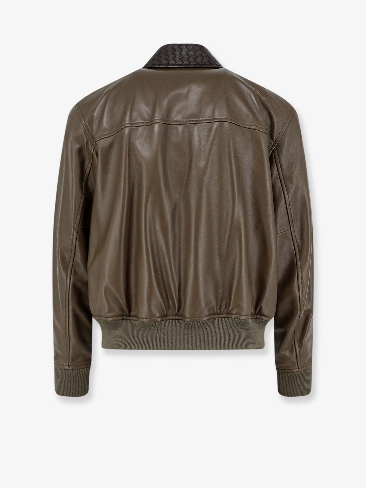 Bottega Veneta - Leather Jacket with Ibntrecciato detail