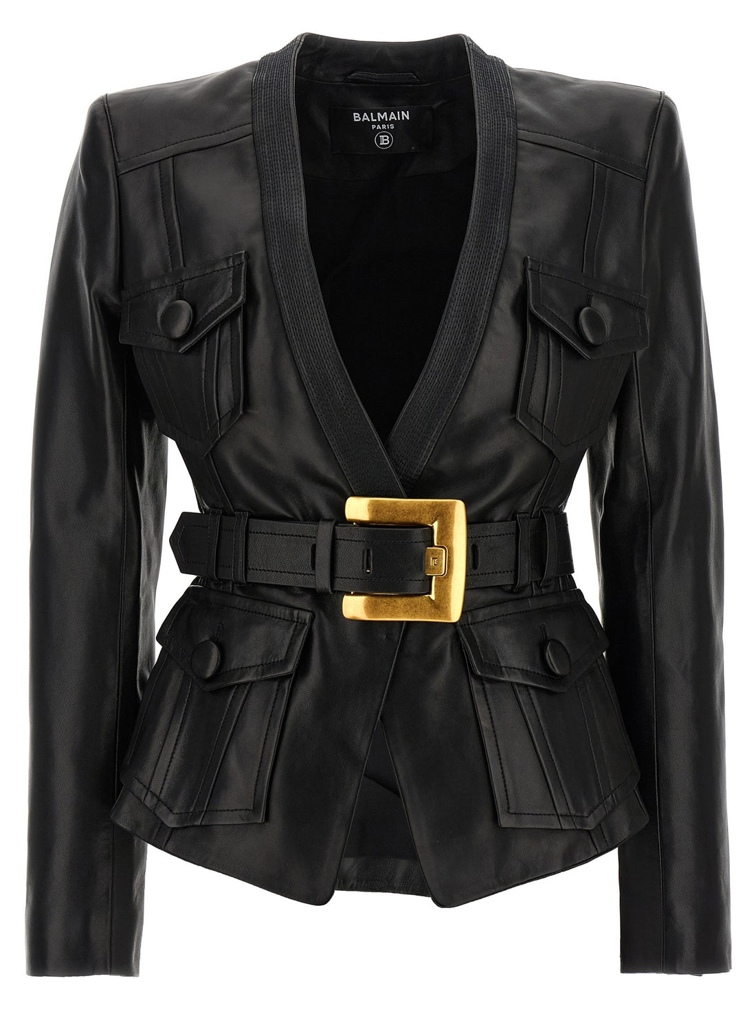 Balmain - Leather Jacket Black 34 FR