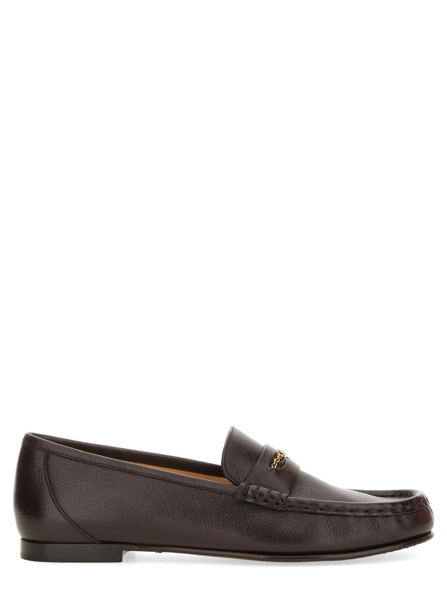 CHLOÉ - LEATHER LOAFER Brown 36