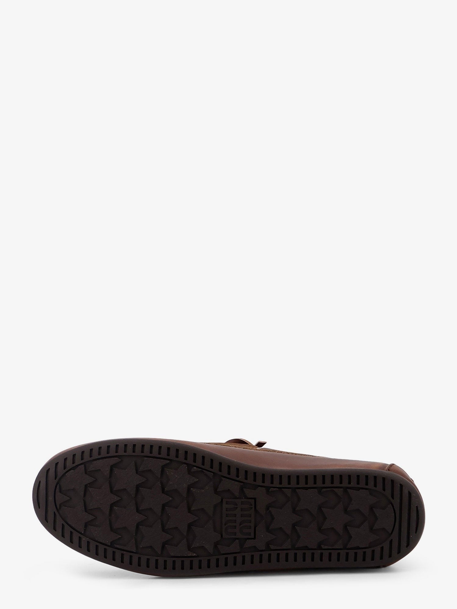 Miu Miu - Leather loafers with lettering logo