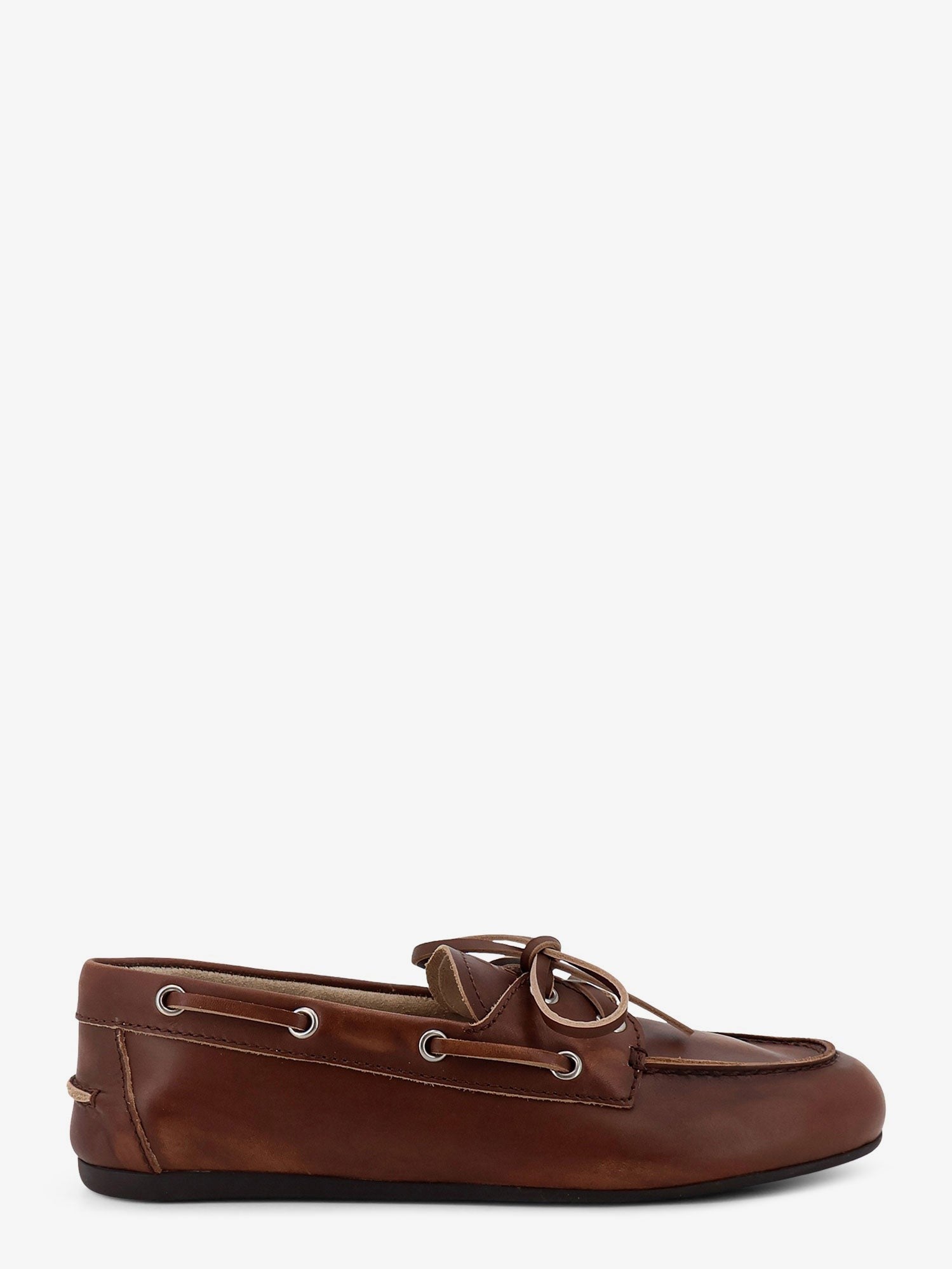 Miu Miu Leather loafers with lettering logo