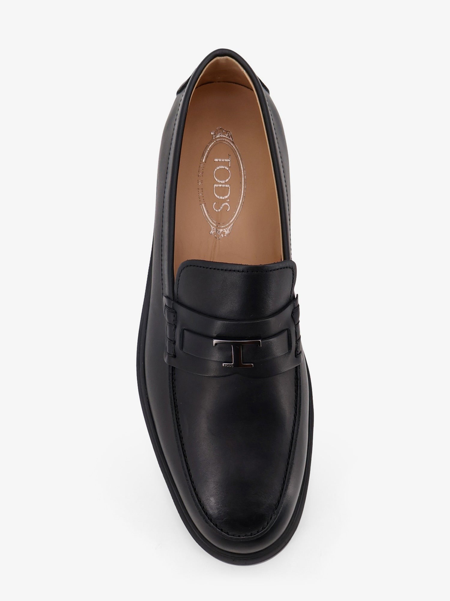 TOD'S - Leather loafers with metal logo leather-loafers-with-metal-logo_5ed61bcb-756a-4afa-a423-b86579764ce1