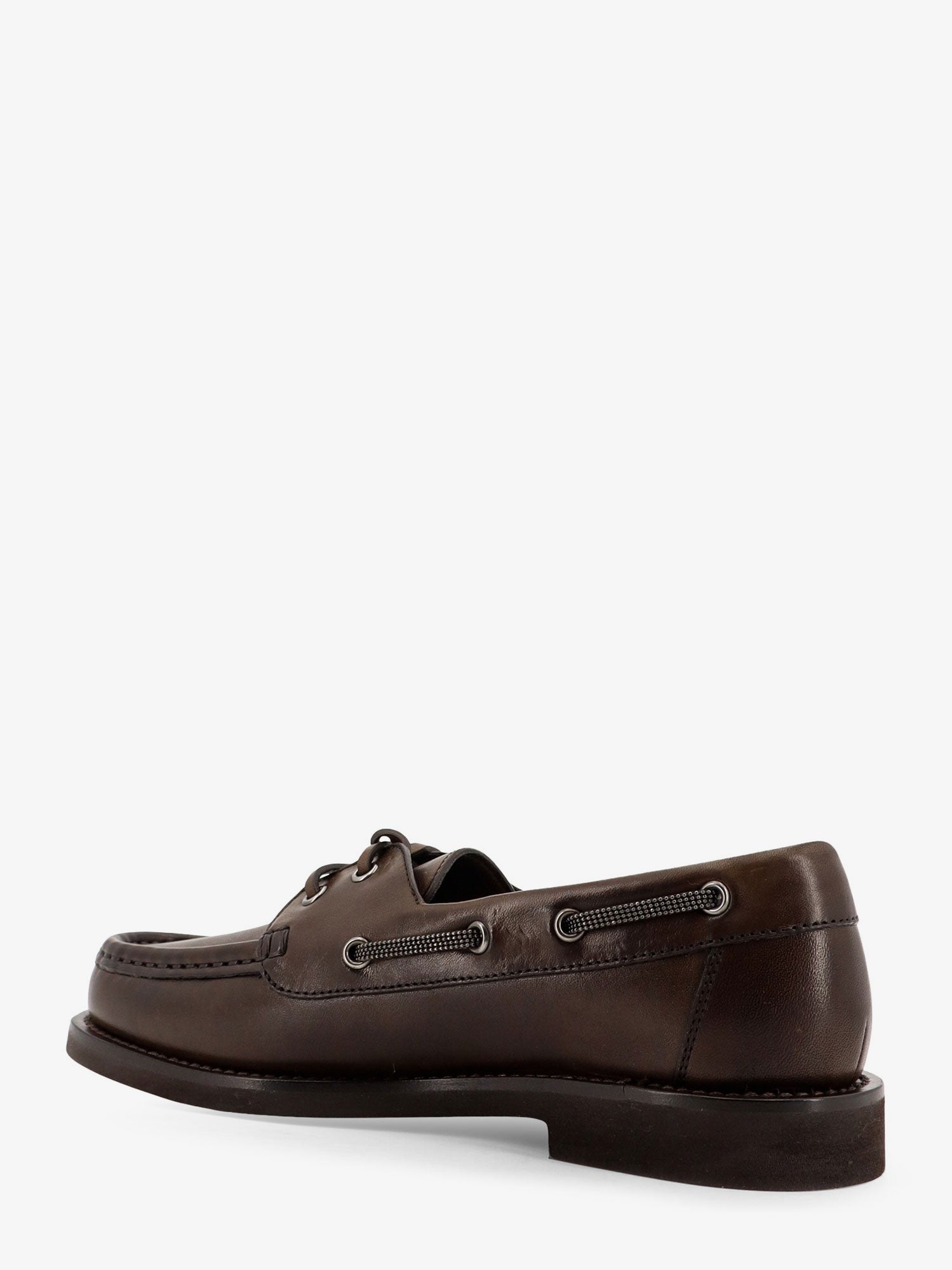 Leather loafers with Monili detail