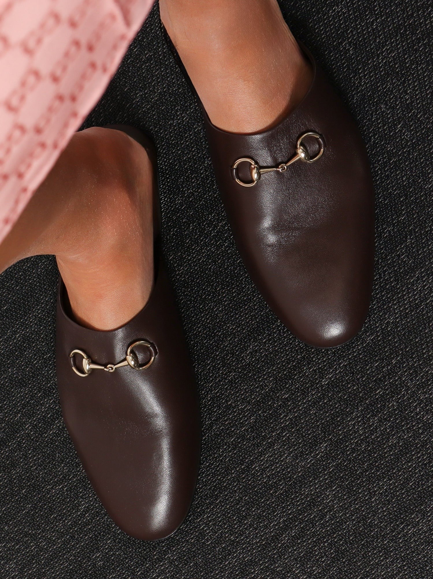 Leather mule with Horsebit