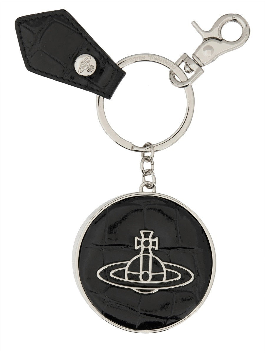LEATHER "ORB" KEYCHAIN