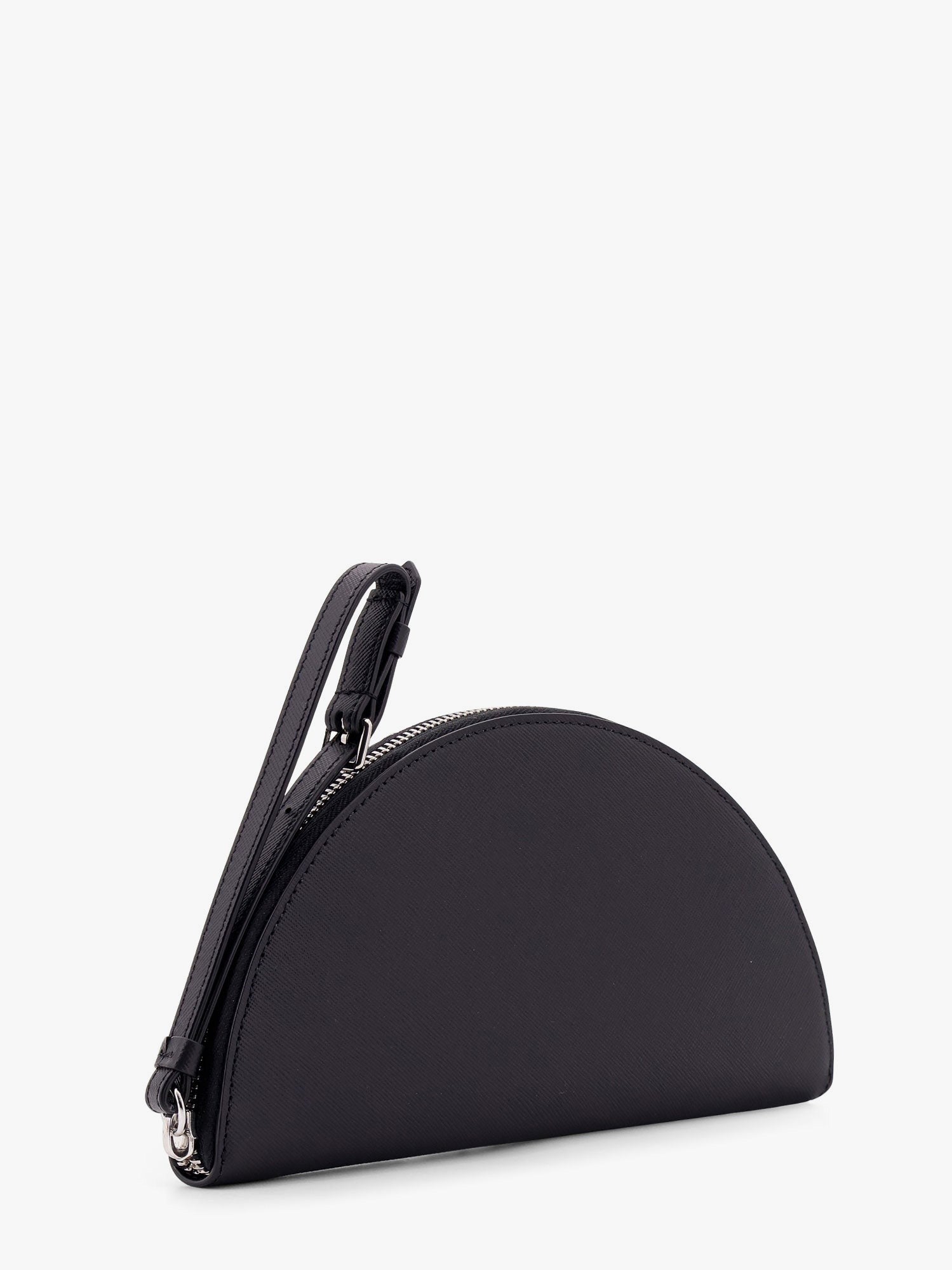 Leather pochette with iconic four stitched detail