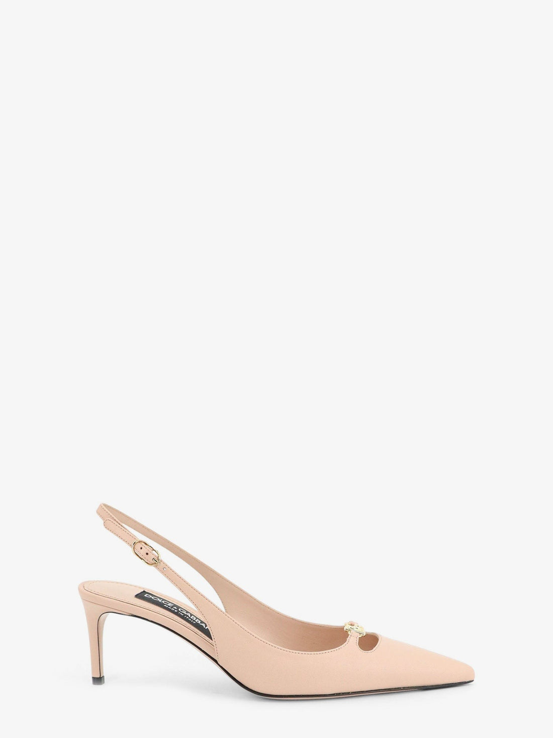 Dolce & Gabbana - Leather pumps with metal DG logo leather-pumps-with-metal-dg-logo
