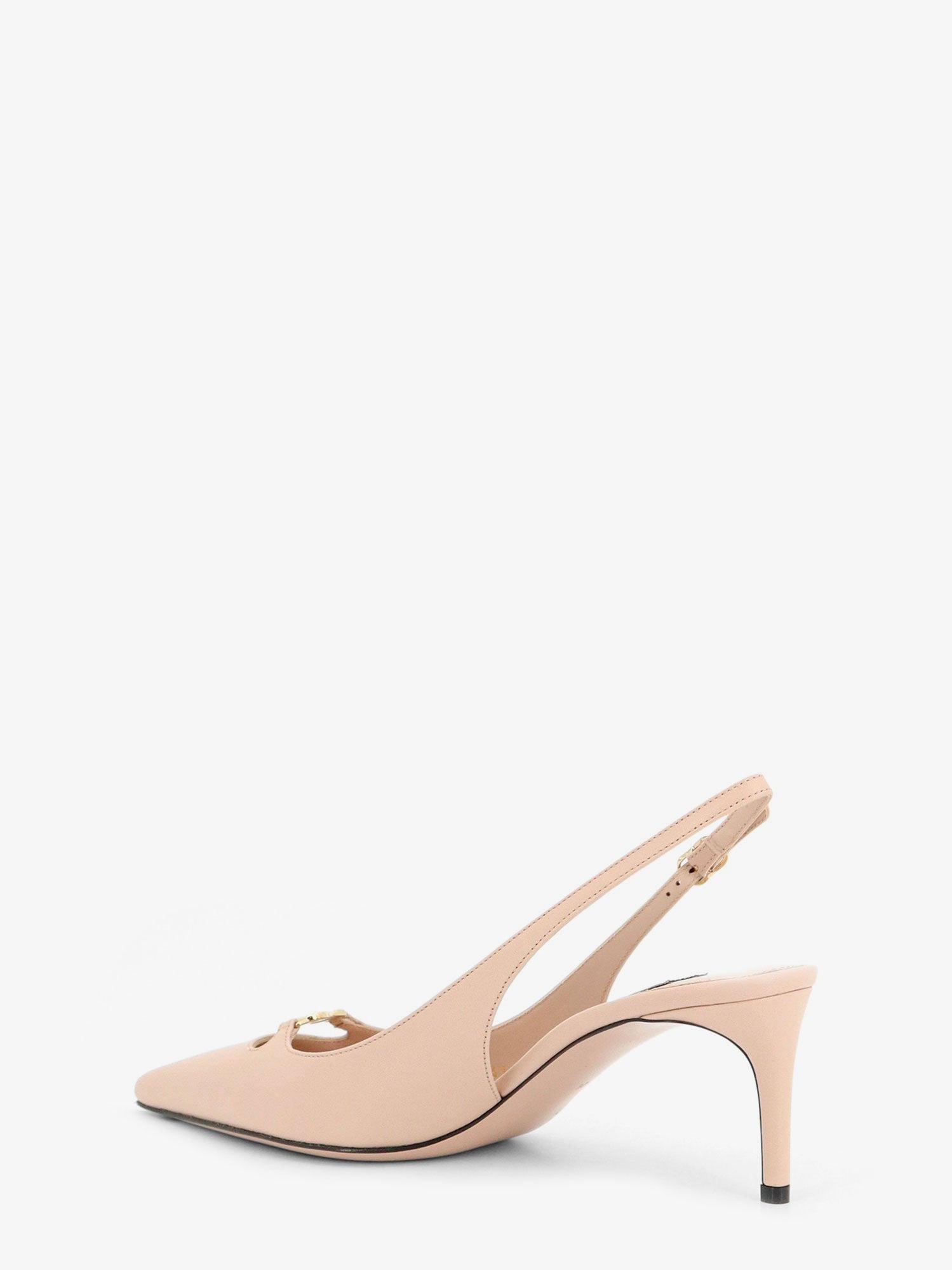 Dolce & Gabbana - Leather pumps with metal DG logo