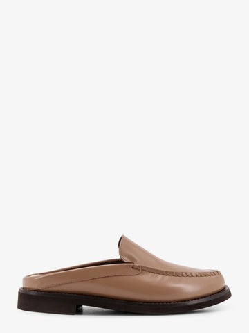 Leather sabot loafer