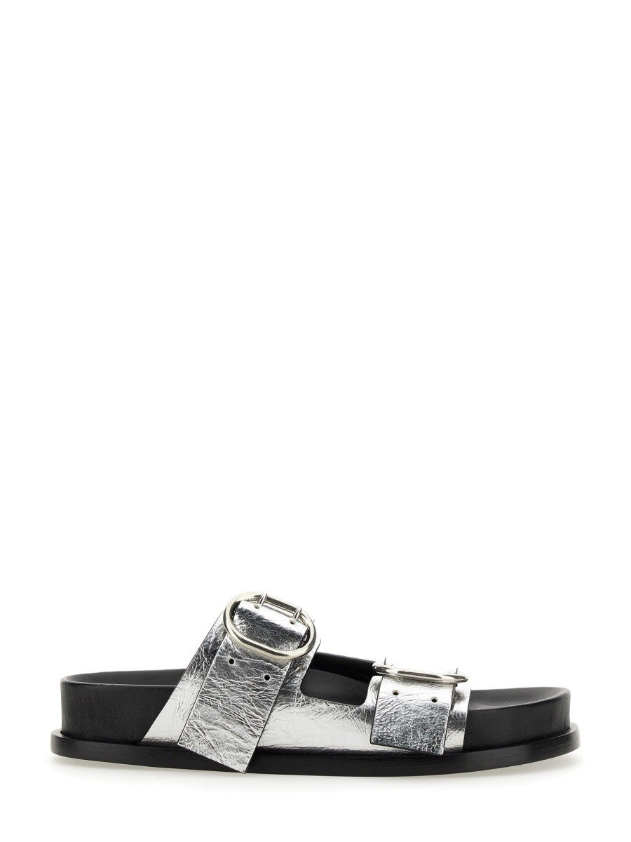 LEATHER SANDAL WITH BUCKLE