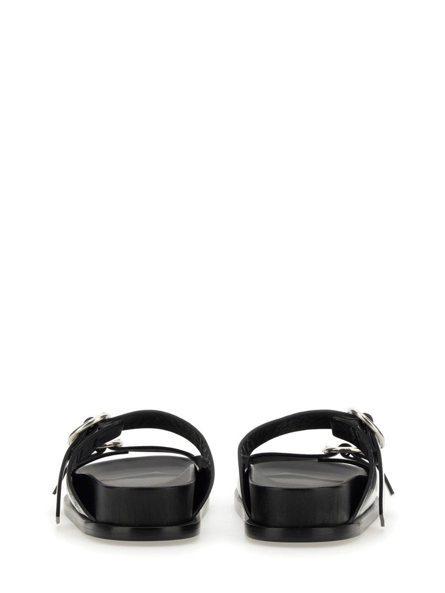 LEATHER SANDAL WITH BUCKLE