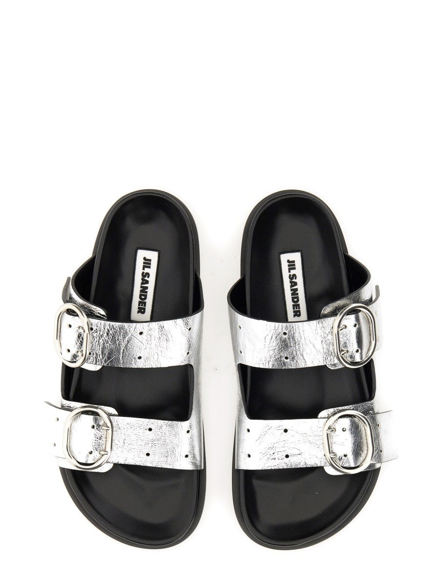 LEATHER SANDAL WITH BUCKLE