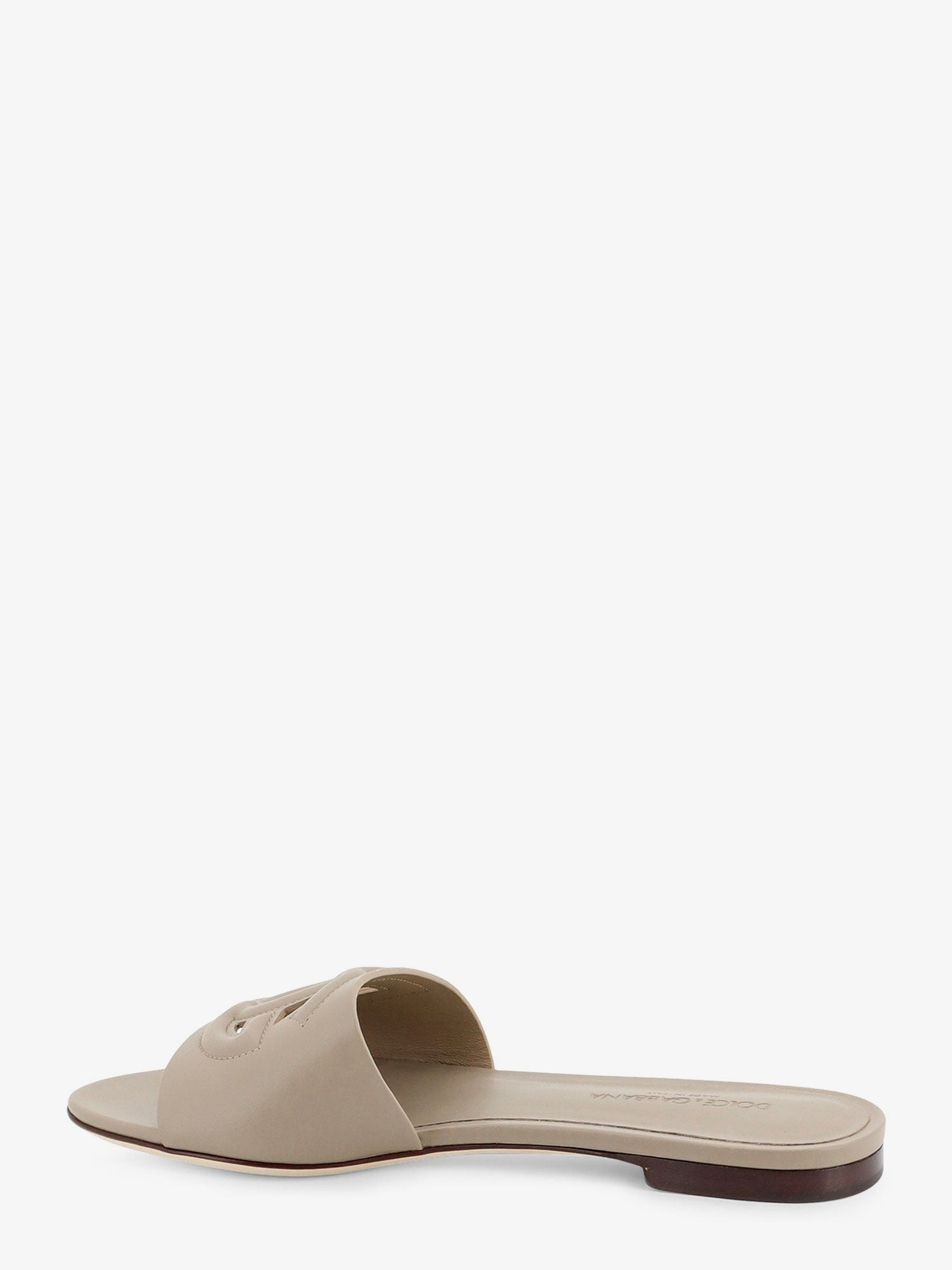 Dolce & Gabbana - Leather sandals with DG Millennials logo