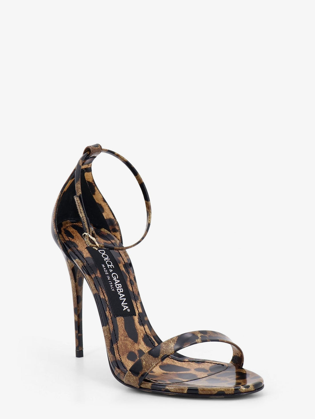 Dolce & Gabbana - Leather sandals with leo print leather-sandals-with-leo-print