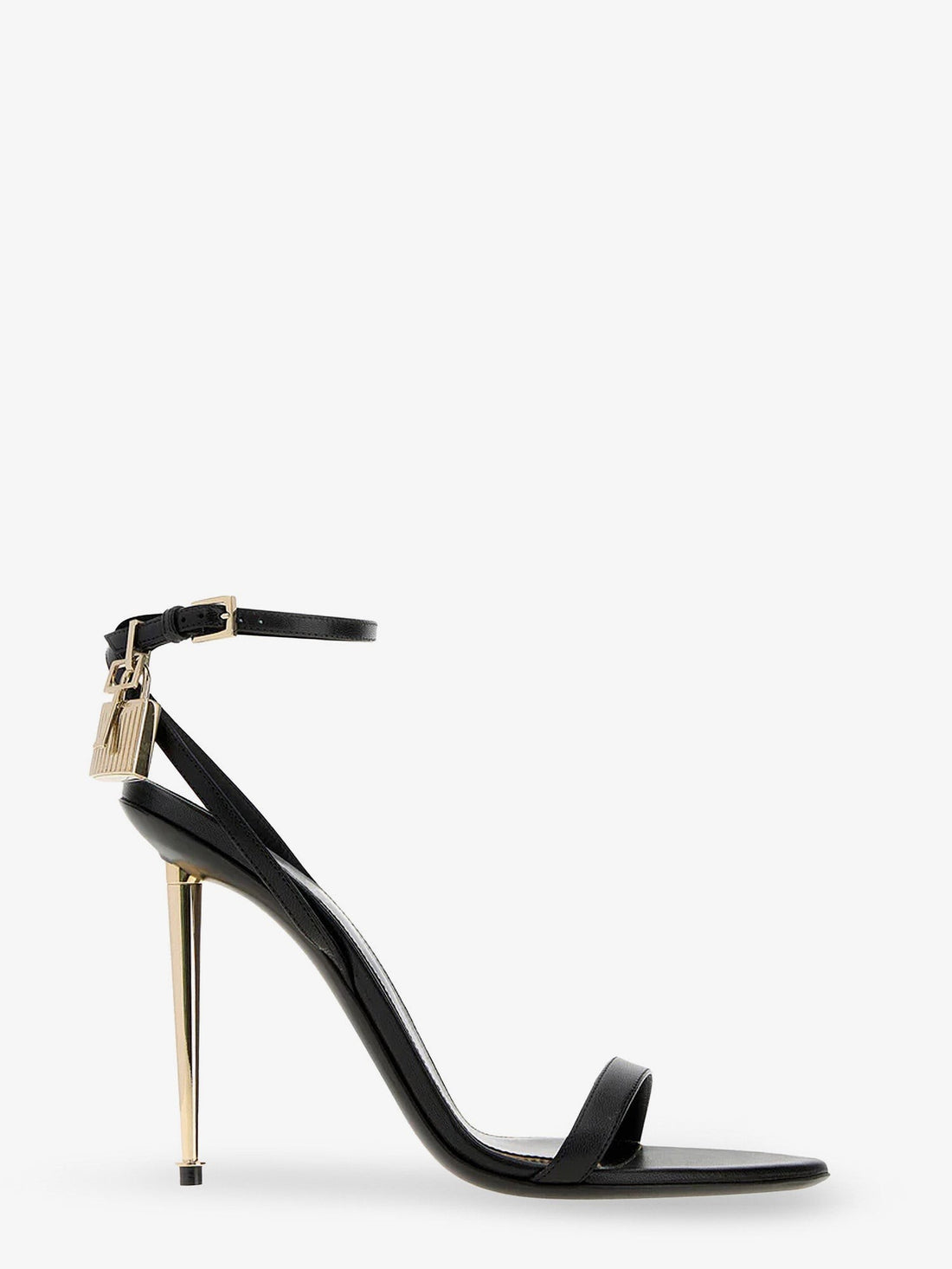 TOM FORD - Leather sandals with metal Padlock detail leather-sandals-with-metal-padlock-detail