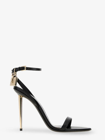 TOM FORD - Leather sandals with metal Padlock detail leather-sandals-with-metal-padlock-detail