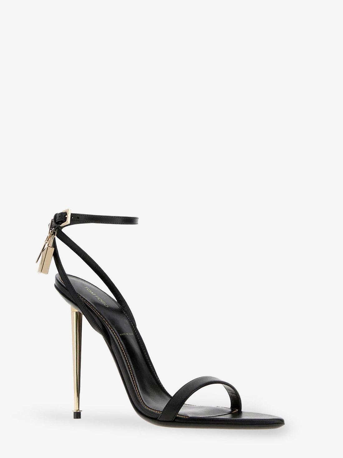 TOM FORD - Leather sandals with metal Padlock detail leather-sandals-with-metal-padlock-detail