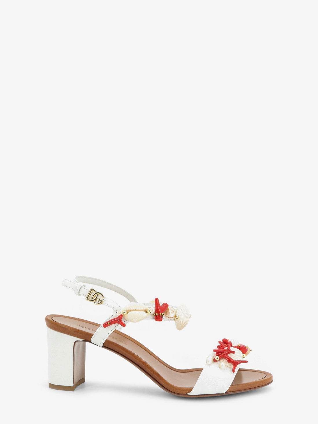 Dolce & Gabbana - Leather sandals with sea coral details leather-sandals-with-sea-coral-details