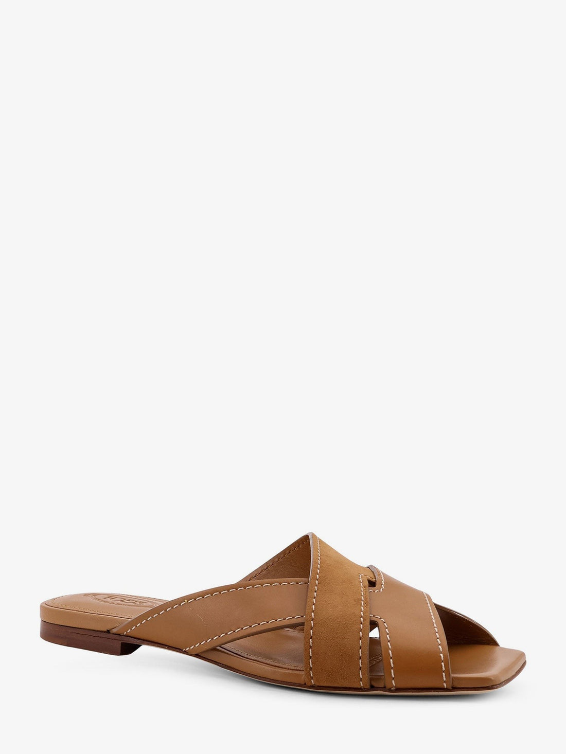TOD'S - Leather sandals with suede detail leather-sandals-with-suede-detail